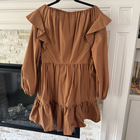 Ephemera NWT Chocolate Cinnamon Trapeze Mini Dress Cotton M/L - Picture 10 of 10